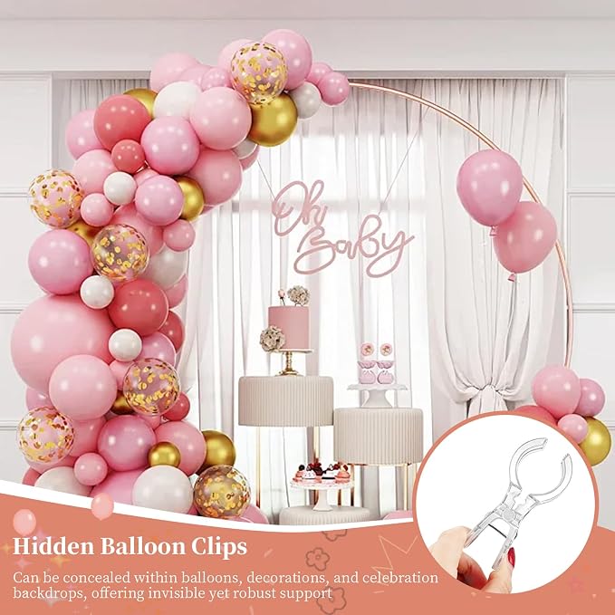 10 Pack Clear Balloon Arch Clips, Transparent Backdrop Spring Clamps, 3.5inch - Image 4