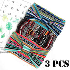 Boho Headbands Wide Knot Hair Band Elastic Turban Head Band Stretch Twist Head Wraps Fashion Hair Accessories for Women 3 Pcs (Set A)