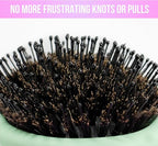 SimplyHair Ultimate Hair Extension Brush & Detangler Anti-Static, Dual Bristle Design, Soft Boar Bristle, Great for All Hair Types & Extensions - Green Ombre Brush Ideal for Adults & Kids