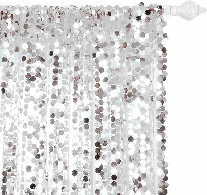 HH 9x8FT Big Shimmer Sequin Fabric Curtains, Photography Backdrop Panels - Image 4