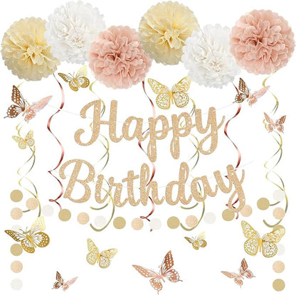 Champagne Gold Birthday Decorations by Unknown