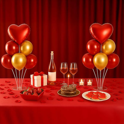 6pcs Heart-Shaped Balloon Stands Kit Table Centerpiece Table Decorations - Image 2