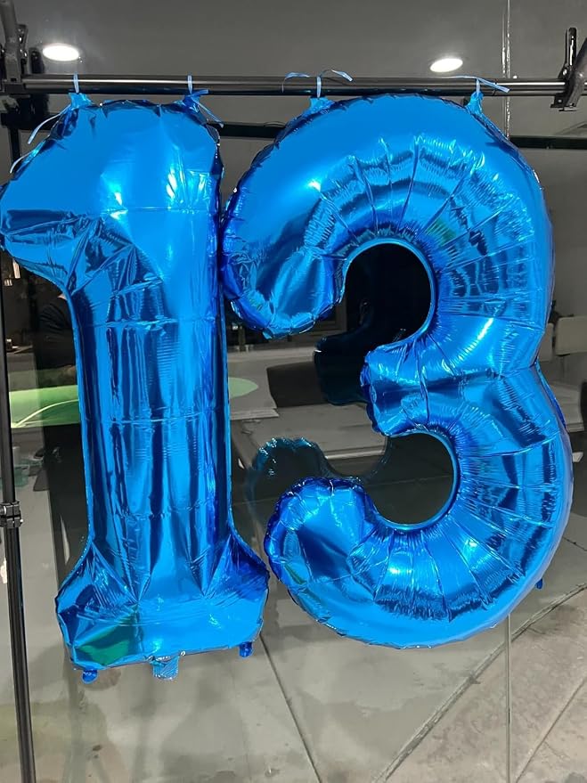 Number Balloons Dark Blue 13 Balloon 40 inch - Image 3