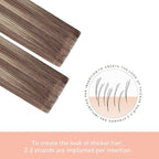 Sindra Invisible Tape in Human Hair Extensions Ash Brown to Platinum Blonde Injected Tape-ins Straight Seamless Invisible Extensions Straight 22 Inch 60g 20pcs