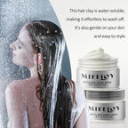Temporary Silver White Hair Spray Color Wax 4.23 oz, Instant Natural Hairstyle Cream Dye, Disposable Coloring Mud for Men Women, Washable Styling Pomades, Party Cosplay DIY Halloween