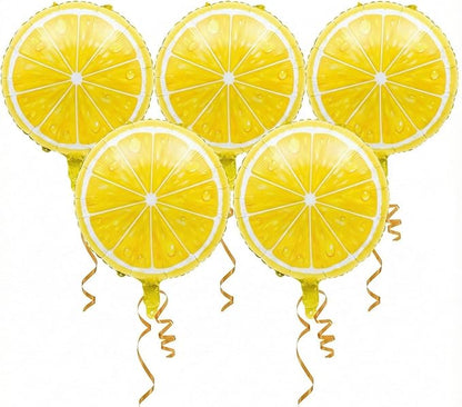 6 Pcs 18" Lemon Foil Balloons, Sliced Lemonade Supplies, Main Squeeze Bridal by KozeeBalloons%E2%80%94%E2%80%94ColorMatters