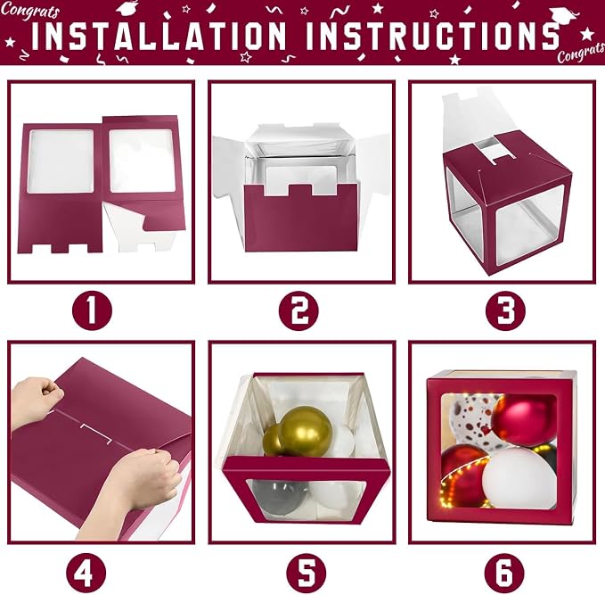 Maroon Themed 2026 Graduation Decorations Set - Image 3