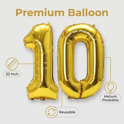 YPSelected 32 Inch Large Foil Helium Number Balloon Birthday Wedding Party 0-9 - Image 6