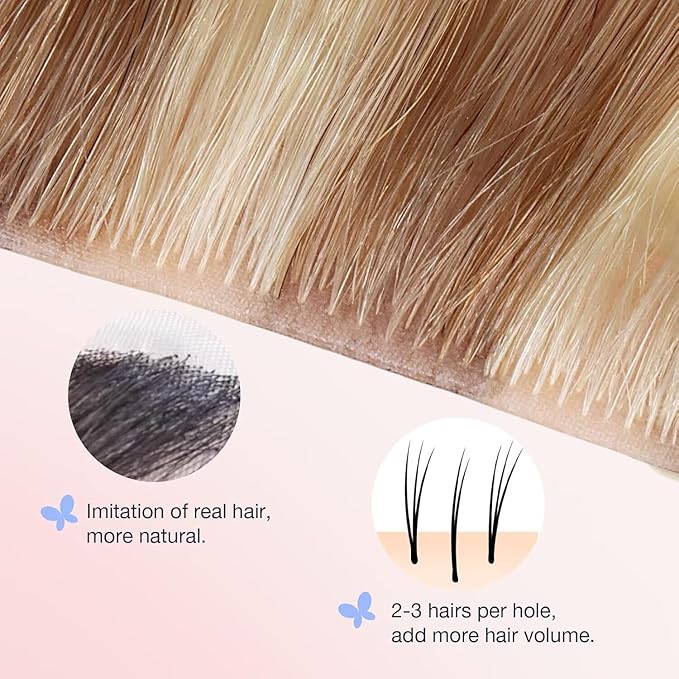 DOORES Clip in Hair Extensions Set 16 Inch 130g, 4pcs Invisi Edge Clip ins and 3pcs Classic Seamless Clip ins, Injected Virgin Real Human Hair Extensions Natural Invisible Straight, #P8/60