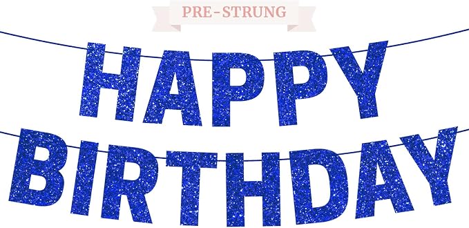Pre-Strung Happy Birthday Banner by PerfectOccasion