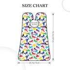 Beard Grooming Cape, Waterproof Hair Catcher for Shaving Trimming, Non-Stick Bib Apron Gifts for Dad Men, Colorful Horse Art Shave Bib