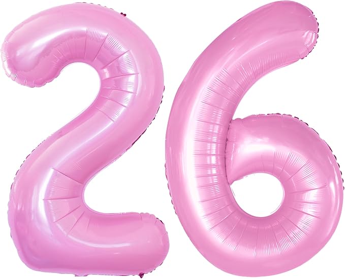 Number 26 Balloons for 26th Birthday Party Decorations, 42 Inch Jumbo Foil by GOER