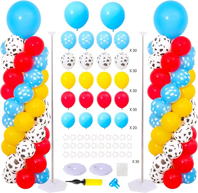 Toys Inspired Story Balloon Column Stand Kit Set of 2, 7FT Height Balloon by KIRINDECORATION