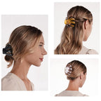 MAORULU Big Claw Hair Clips for Women and Girls, Strong Hold, 6 Packs (Black, Clear, Tortoise)