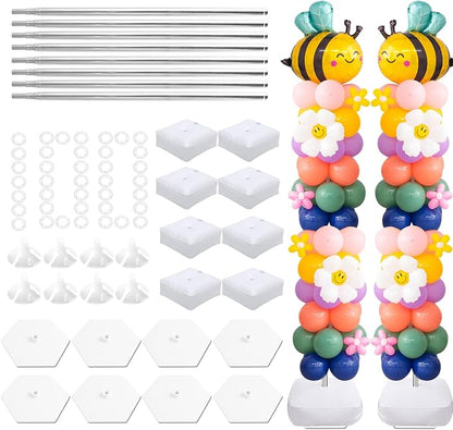 Balloon Column Stand Kit Set of 8, 7 Feet Height Adjustable Balloon Tower Pillar by Unknown
