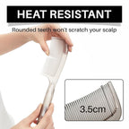 RHOS Detangler Hair Comb for Women and Men-Wide Tooth Comb for Curly,Thick,Wavy,Long Hair,Large Tooth Detangling Comb for Wet and Dry Hair-Styling Essentials Round Handle Hairdressing Comb(Gray)