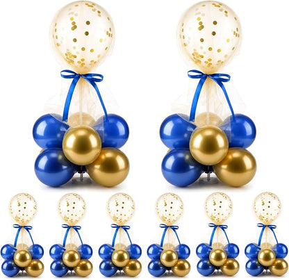 BBTO 8 Set Blue Gold Balloon Centerpieces - Image 8