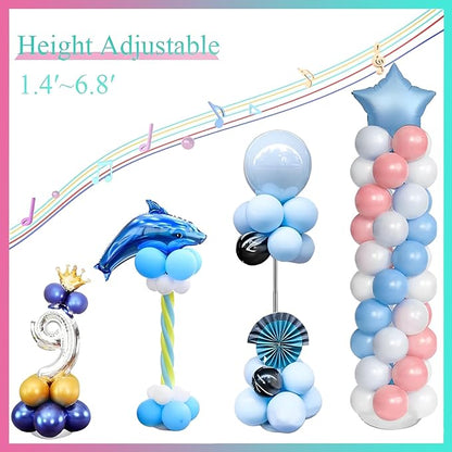 4Pcs Balloon Column Stand, 6.8 Feet Adjustable Balloon Stand, Balloon Holders - Image 3