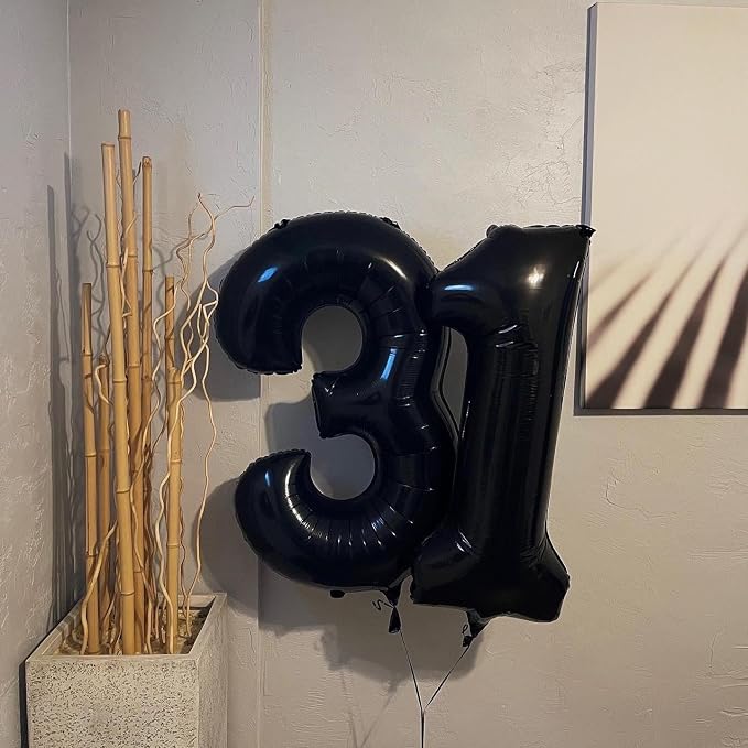 Black Number 4 Balloon 40 Inch, 4th Birthday Party Decorations Men Women | Foil - Image 8