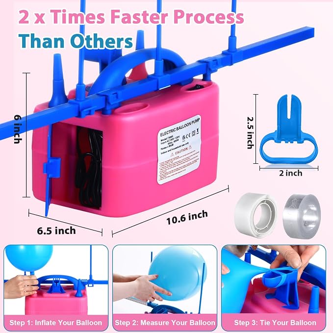 Balloon Pump Electric, Electric Air Pump Replace Manual Balloon Hand Pump - Image 2