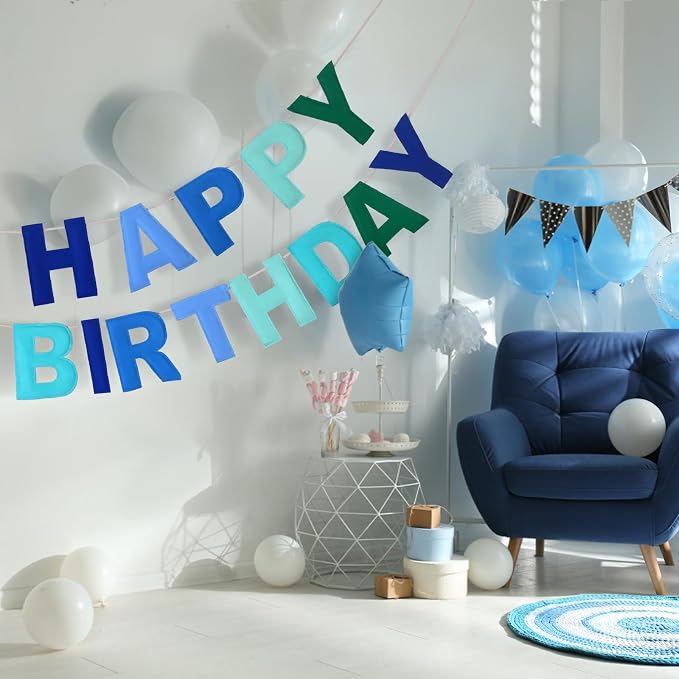 Felt Happy Birthday Garland Rainbow Banner Reusable Happy Birthday Sign Party - Image 5