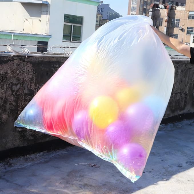 4 Pcs Large Balloon Bags, Plastic Balloon Transport Bags, Transparent Giant - Image 5
