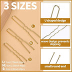 Teenitor Hair Nets and U-Pins Set - 40 Invisible Mesh Nets with Elastic Edge, 80 U-Shaped Pins for Ballet Buns, Sleeping, Wigs (Dark Blonde)
