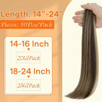 Full Shine Injected Tape in Hair Extensions Color BM Blonde Invisible Virgin Tape in Human Hair Extensions 16 Inch Seamless Machine Remy Extensions Real Human Hair 20Gram 10Pcs Add Volume