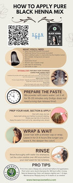 Natural Henna Hair Color Dye, 100% Pure Henna Powder for Hair Growth Organic (Black, 100 Gr + Free 50 Gr.)