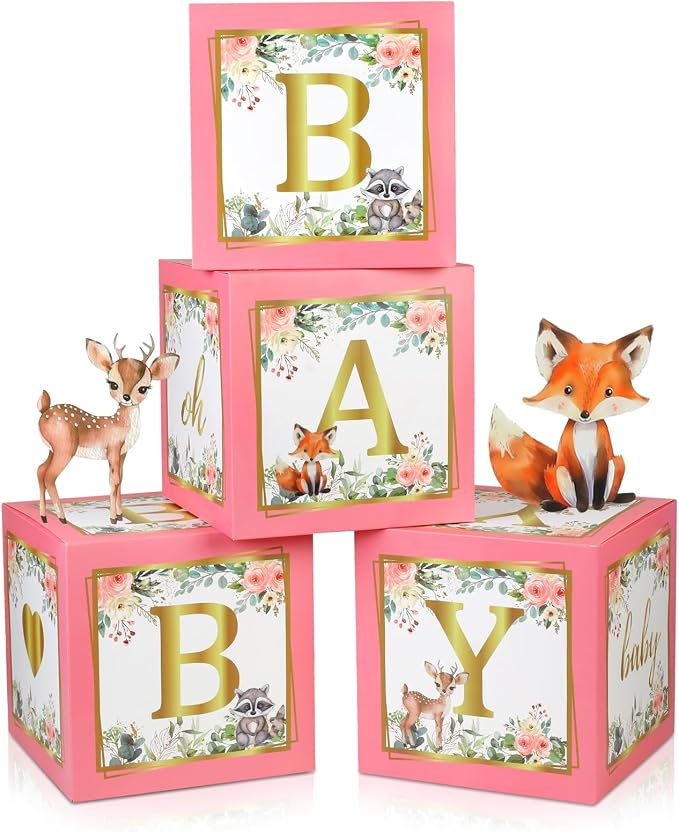 Baby Boxes with Letters for Baby Shower by Alitifiy
