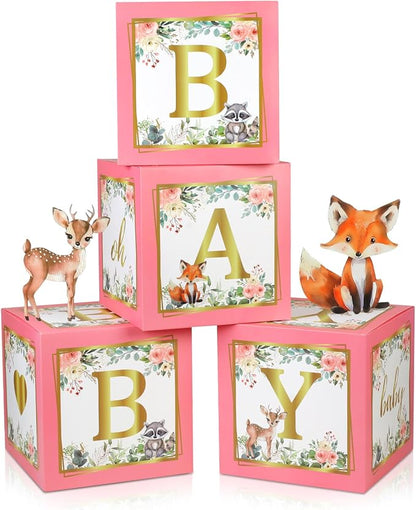 Baby Boxes with Letters for Baby Shower by Alitifiy