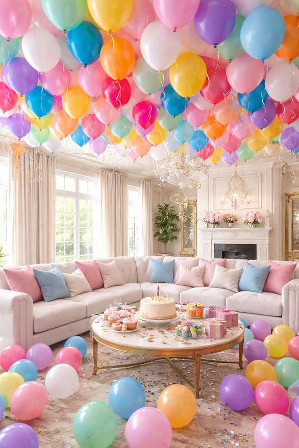 100 Pack Balloon Arch Kit – 12 Inch Assorted Rainbow Latex Balloons - Image 9