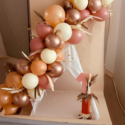 Retro Blush Pink Balloons, 60 Packs 12 Inch Dusty Pink Metallic Chrome Rose - Image 7
