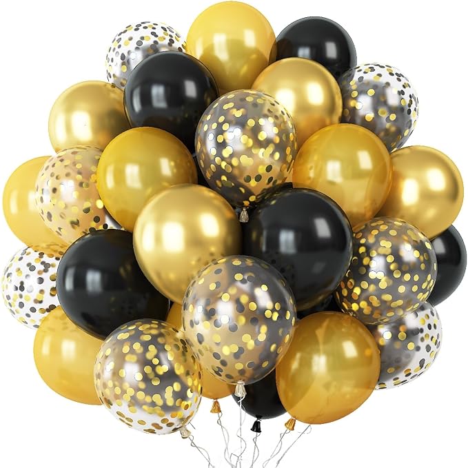 Balloons Gold and Black by Togvu