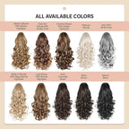 24 Inch Ponytail Extension, Layered Ponytail Extensions for Women, Soft Wavy Claw Clip in Ponytail Extension, Natural Synthetic Hair Pieces for Women (Color: Salt and Pepper)