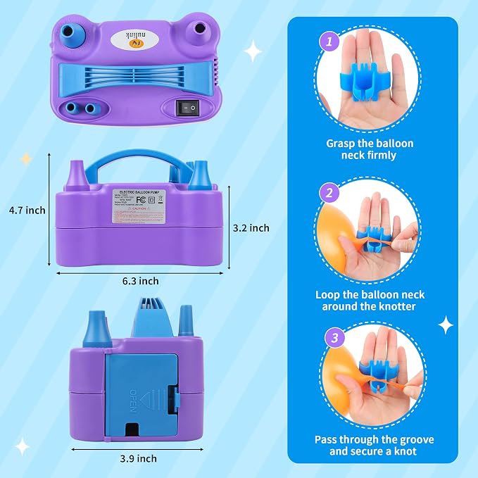 Balloon Pump Electric Portable Dual Nozzle Air Pump - Image 5