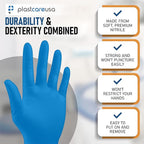 100 Nitrile Exam Gloves 3.5 Mil - Latex & Powder Free, Disposable Non-Sterile Protective Gloves By PlastCare