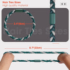 EasYoung 10pcs Braided Men's Hair Ties, Elastic Hair Coils for Buns, Curly Thick Hair