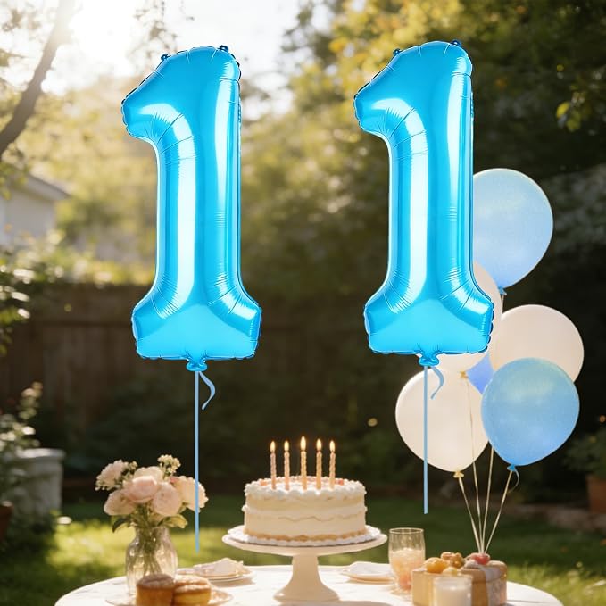40 Inch Number 11 Balloons for 11th Birthday Party Decorations, 0-100 Jewelry - Image 3
