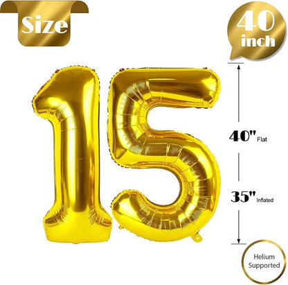 Gold 15 Balloon - Image 6