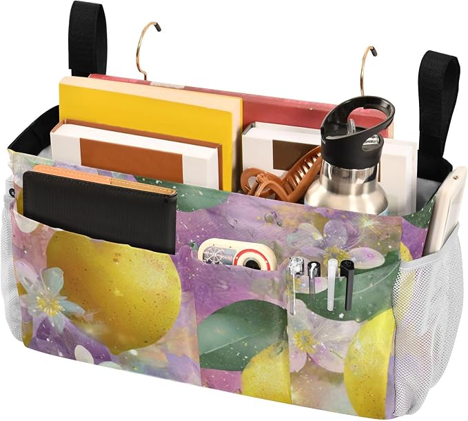 Bedside Caddy Metal Frame Hanging Organizer Bunk Bed Dorm Accessories Hook And - Image 3