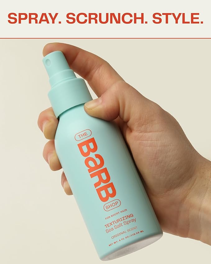 Barb Sea Salt Spray for Hair - Texturizing Beach Wave Spray for Thin and Thick Hair - Soft Matte Finish, Light Hold - Original Scent - 4 oz