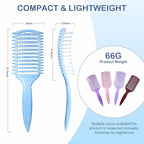 Curly Hair Brush & Curl Defining Brush – Easily Detangles Knots with Less Pulling – Styles Wet or Dry Hair, Tames Frizz for All Curl Types (Pink)