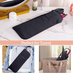 Hair Tools Travel Bag, Heat Resistant Curling Iron Holder & Flat Iron Case, Hot Tools Organizer Pouch for Hair Straightener, Hair Dryer, Crimper & Styling Accessories, Travel Makeup Bag