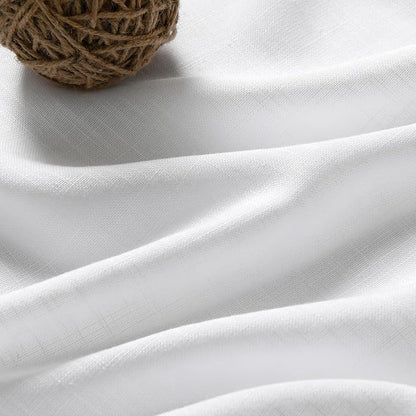 White Linen Curtains 61 Inch Length - Image 5