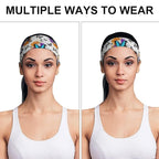 Headbands for Men Women Non Silp Sweatband or Running, Cycling, Basketball, Tennis, Yoga Fitness Hairband for Unisex (Butterfies Watercolor Splashes Butterfly)