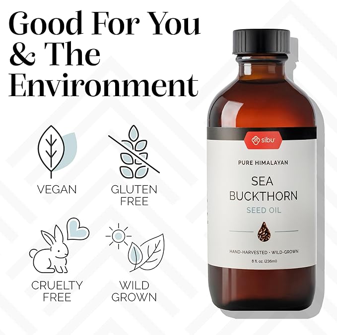 sibu Premium Himalayan Sea Buckthorn Seed Oil, 8 oz