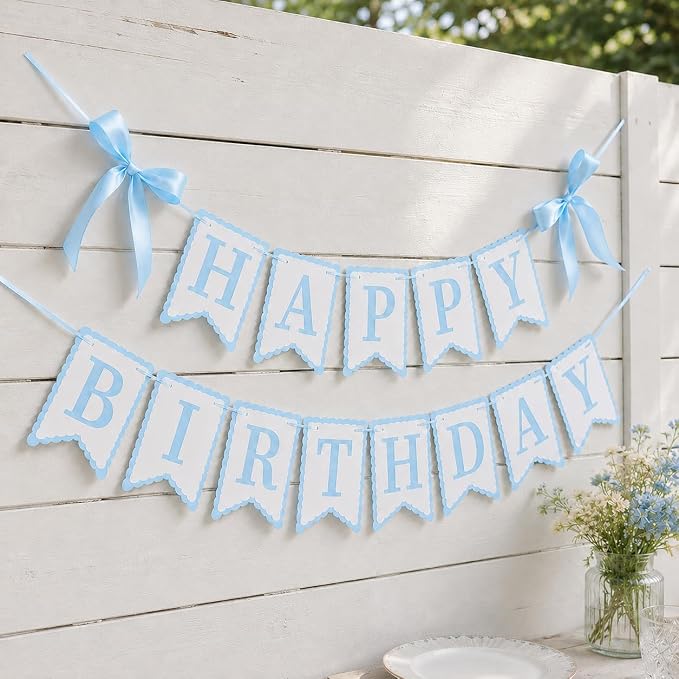 Blue Happy Birthday Banner - Image 5