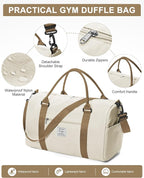 Gym Bag Womens,Travel Duffel Carry on Bag Sport Tote Bag Weekend Overnight Bag