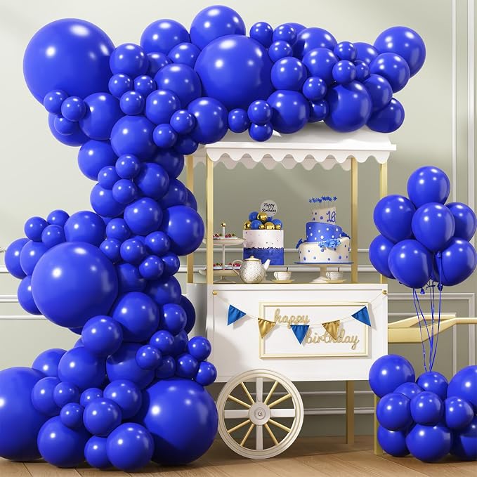 150pcs Royal Blue Balloons Different Sizes 18 12 10 5 Inch, Latex Balloons by ZJHAI